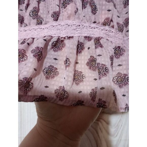 Eyeshadow Shirt Ladies Large Pink Chiffon Sheer - Picture 5 of 8